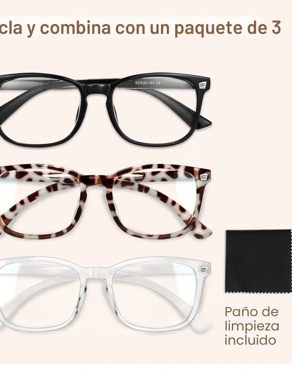 Kids 3-Pack Blue, Brown Tortoise & Clear Reading Glasses